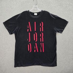 Air Jordan Men Shirt XL Black Logo Jumpman Short Sleeve Crew Neck Tee